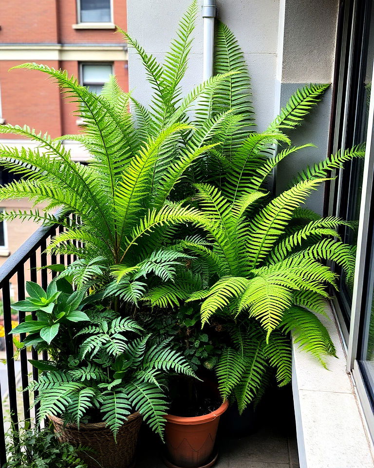 ferns tropical feel to balconies - 20 Best Balcony Plants
