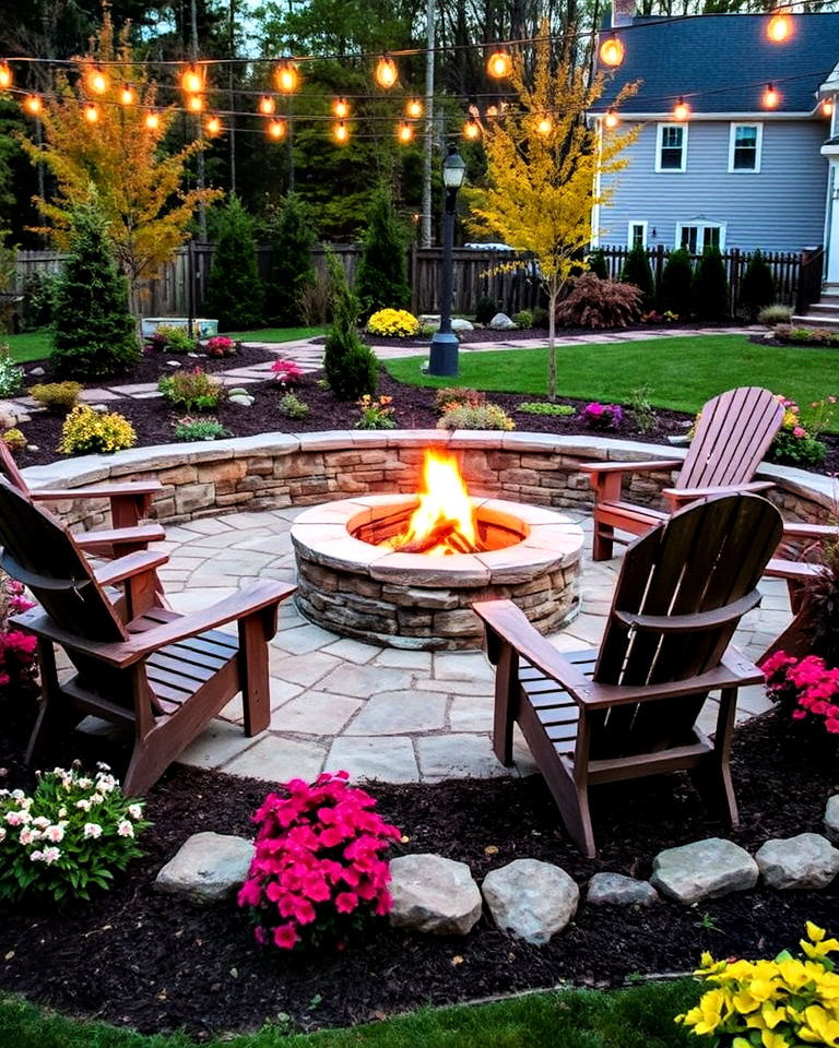 fire pit gathering spots or new england backyard - 15 New England Landscaping Ideas