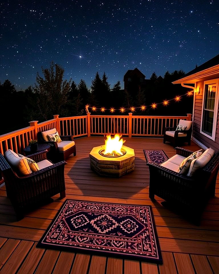 fire pit platform deck - 25 Platform Deck Ideas