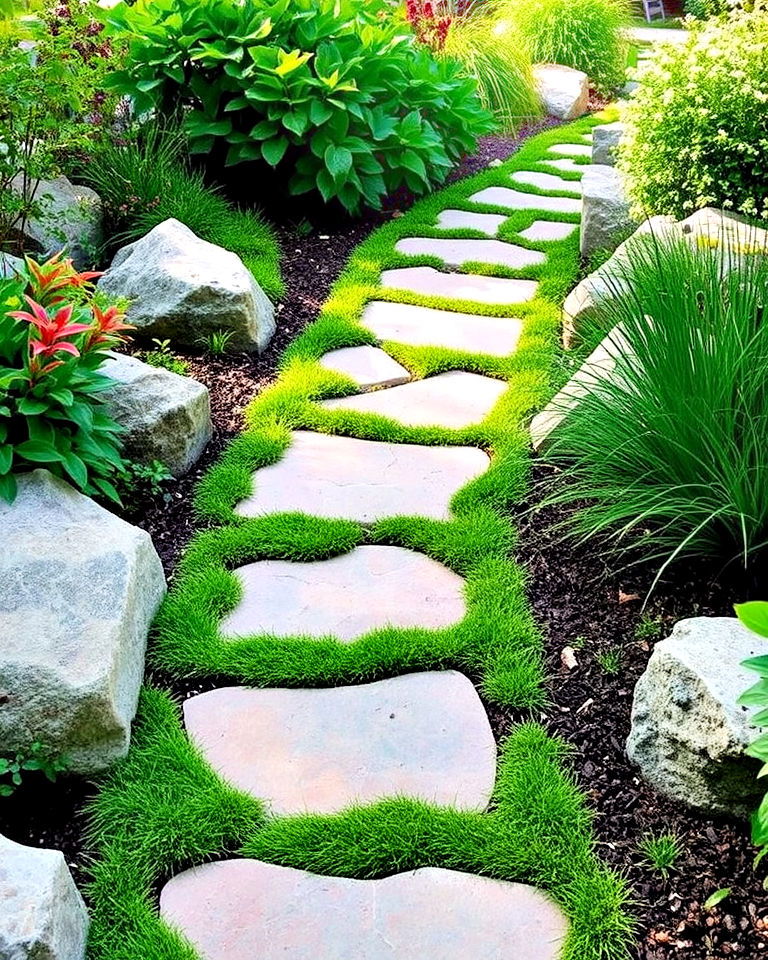 flagstone garden stepping stones - 20 Flagstone Steps