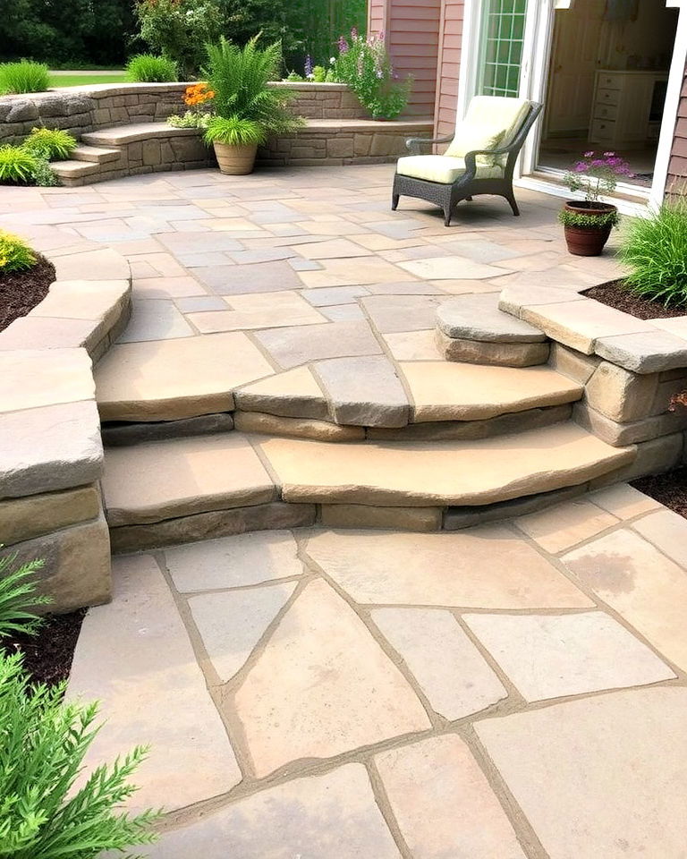 flagstone patio flooring - 20 Flagstone Steps