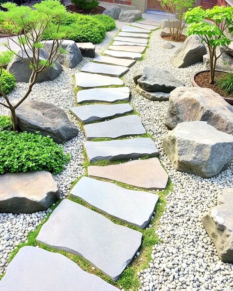 flagstone zen garden - 20 Flagstone Steps