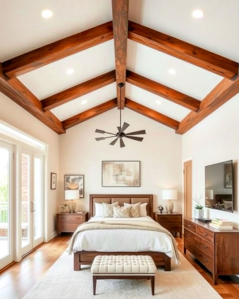 floating beams to the recessed area - 20 Reverse Tray Ceiling Idea