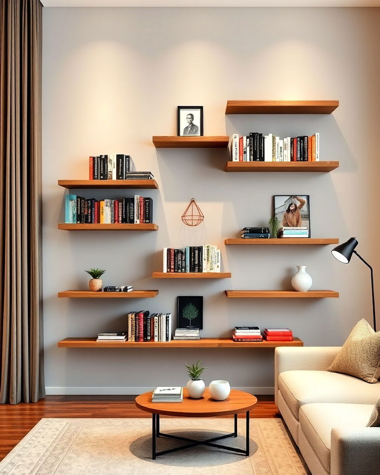 floating bookshelves pinterest interior design - 25 Pinterest Interior Design Ideas
