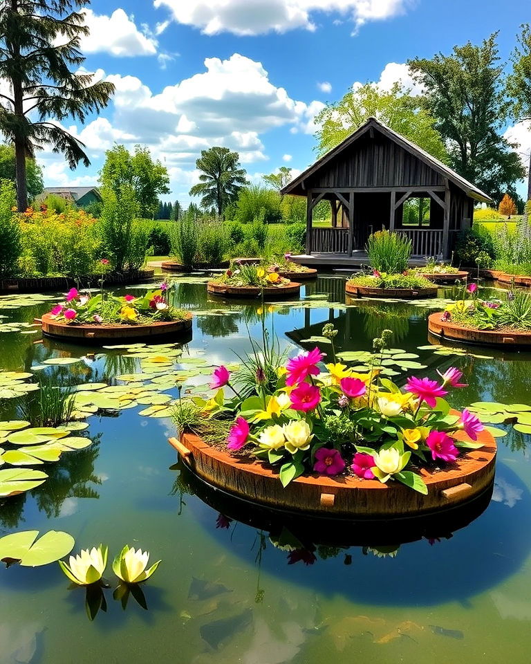 floating island ecosystems for farm pond floating island ecosystems for farm pond - 15 Farm Pond Ideas