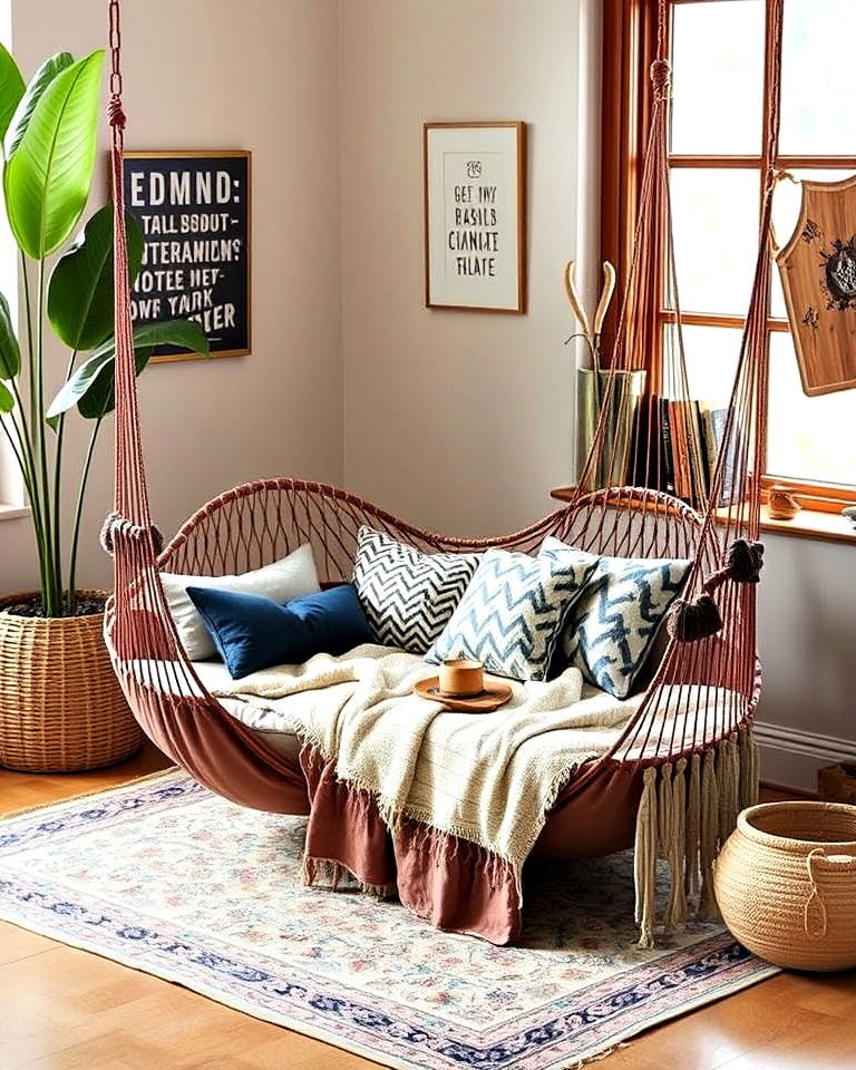 floor hammock beds - 30 Floor Seating Ideas