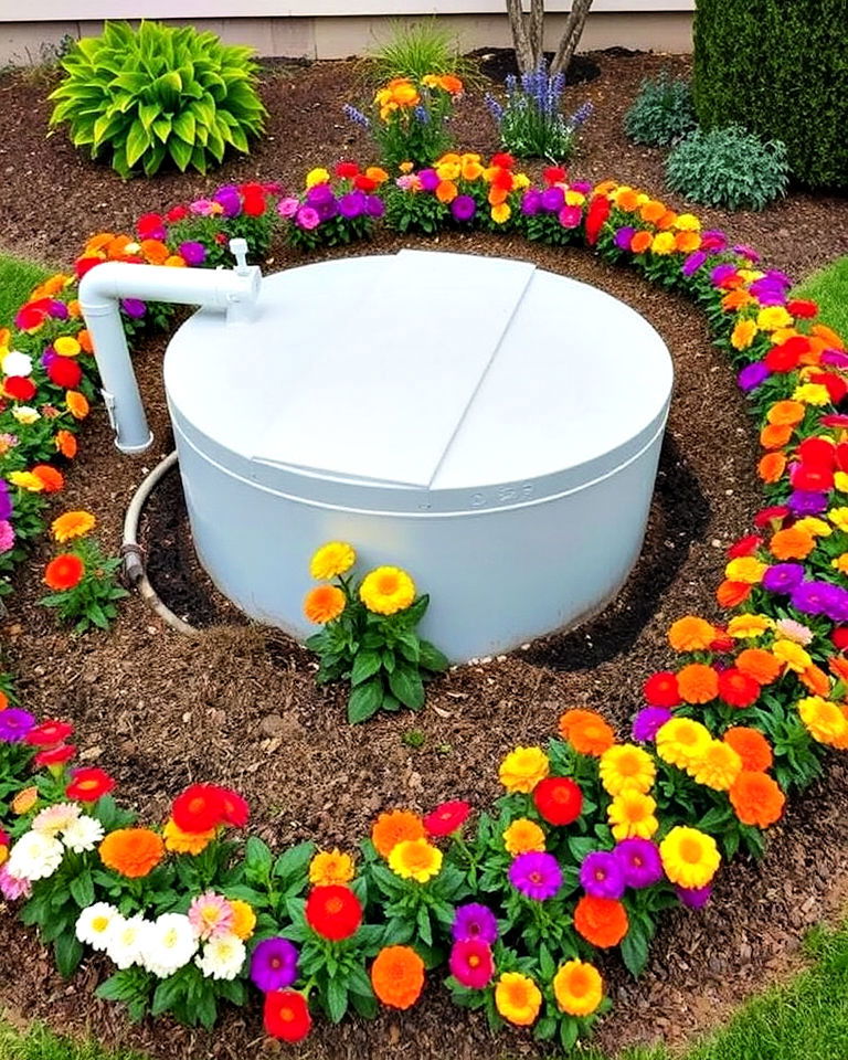flower border septic tank landscaping - 20 Septic Tank Landscaping Ideas