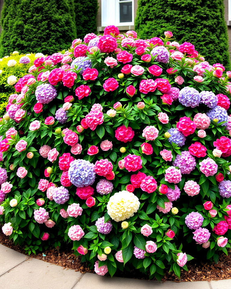 flowering hedges for seasonal beauty - 25 Front Yard Privacy Landscaping Ideas