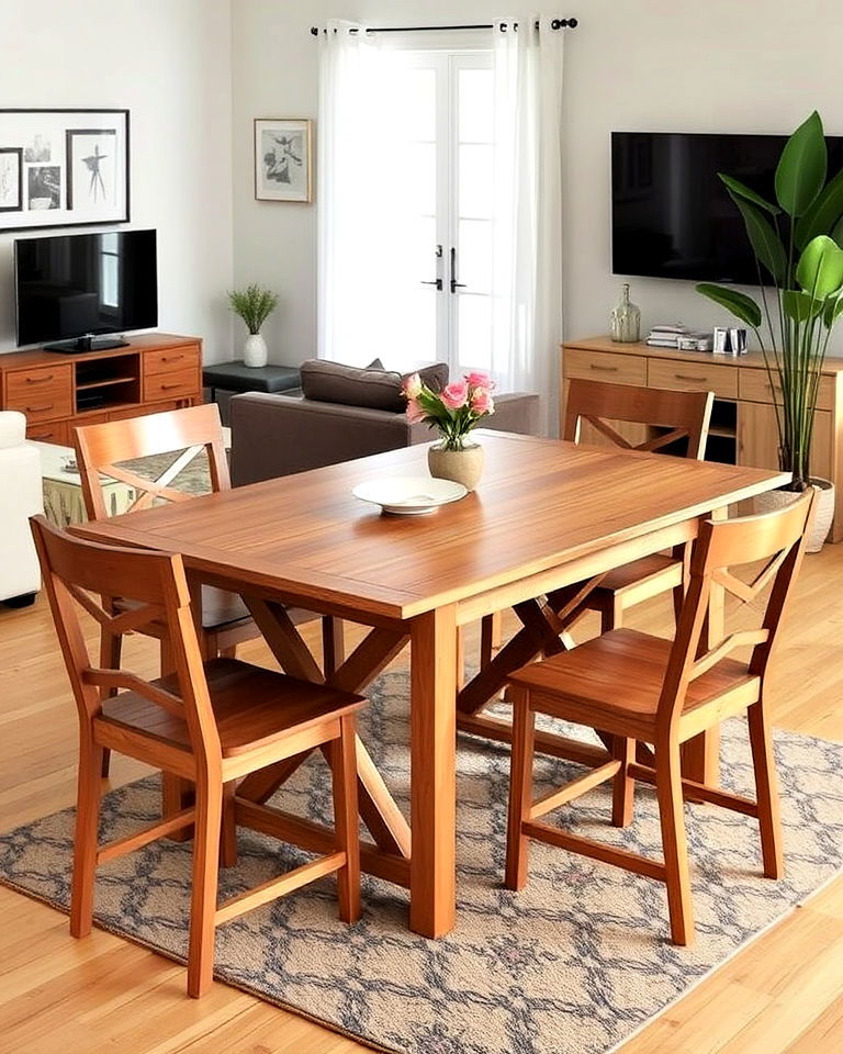 folding or extendable dining table - 30 Living Room Dining Room Combos