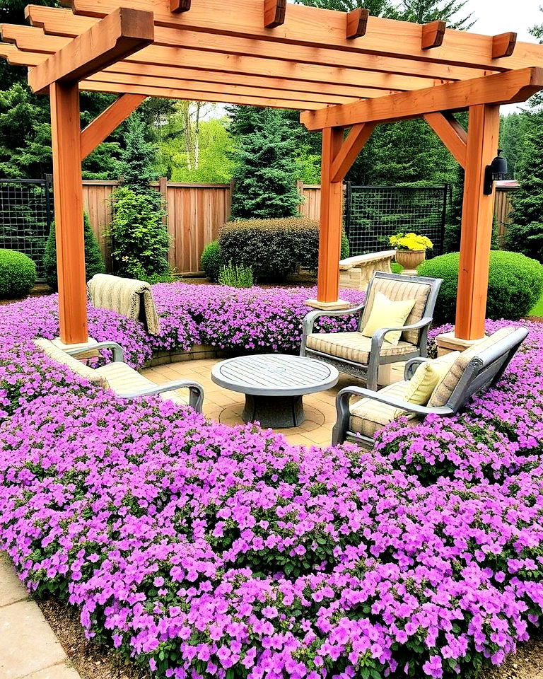 frame outdoor seating areas - 15 Creeping Phlox Landscaping Ideas