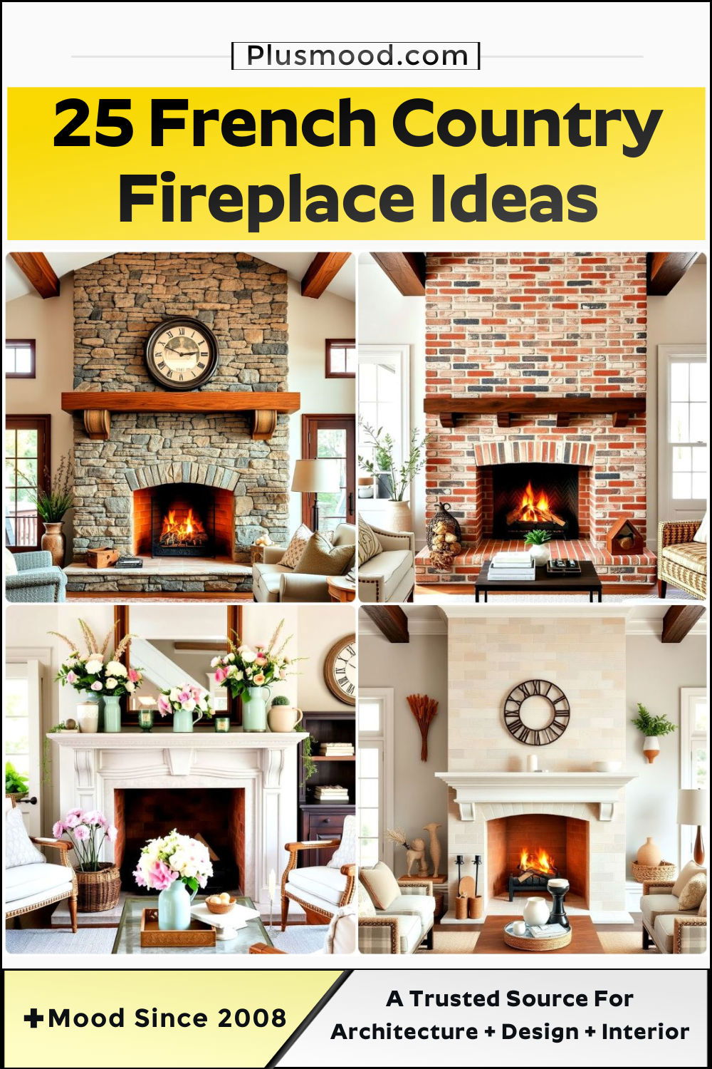 french country fireplace ideas to copy