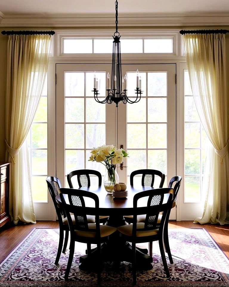 french doors with glass panes for dining room - 20 Dining Room Window Ideas