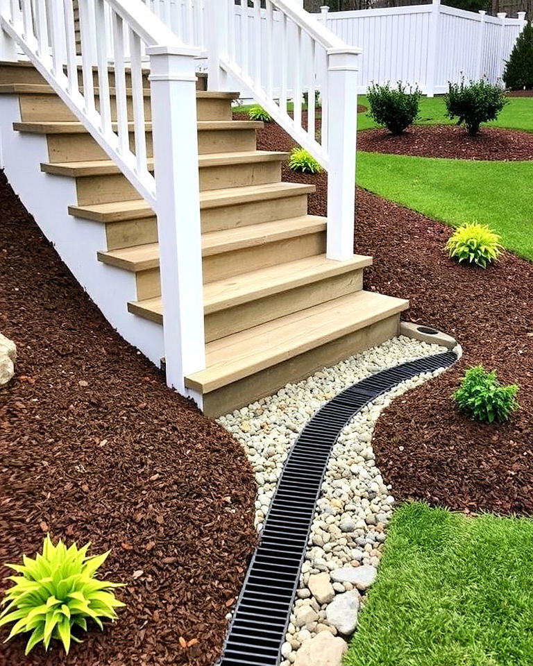 french drains with outdoor staircases - 15 French Drain Landscaping Ideas