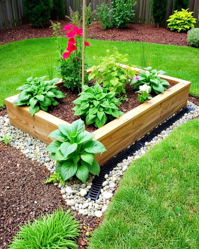 french drains with raised garden beds - 15 French Drain Landscaping Ideas