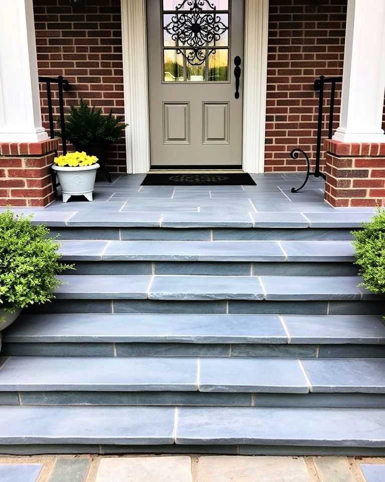 front porch bluestone steps and risers - 15 Bluestone Front Porch Ideas