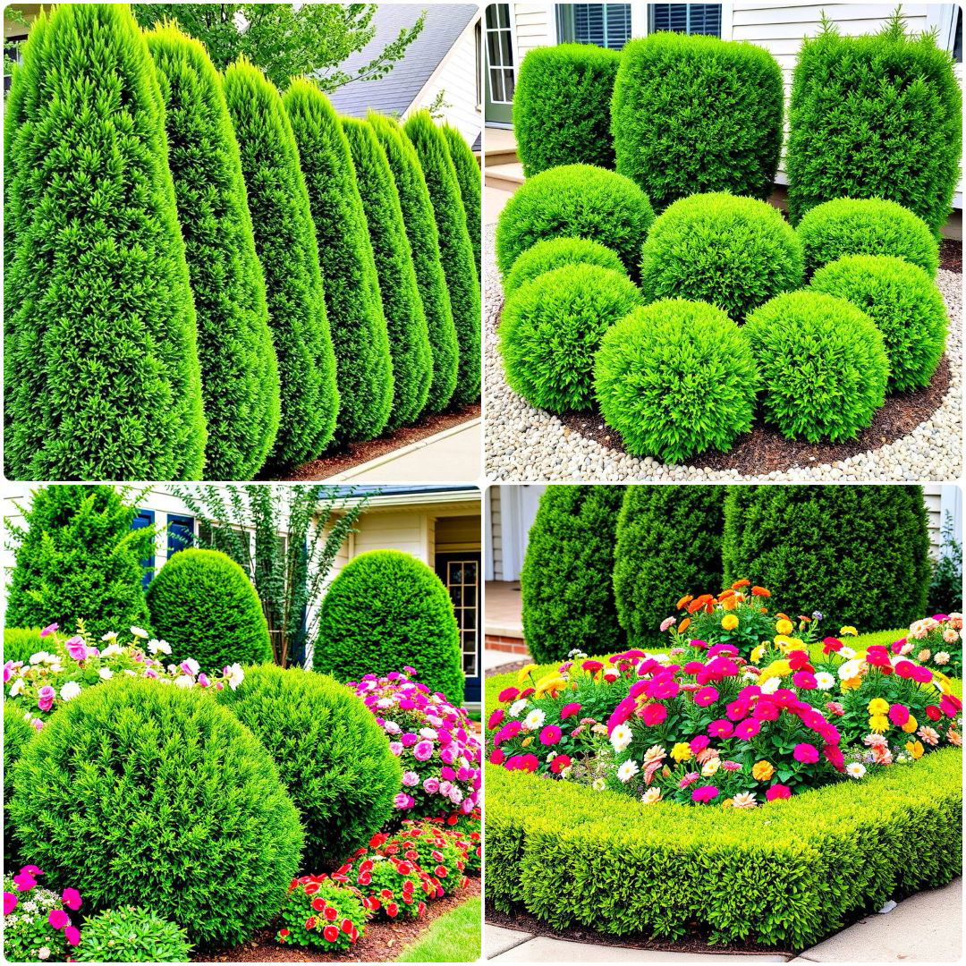 front yard boxwood shrubs
