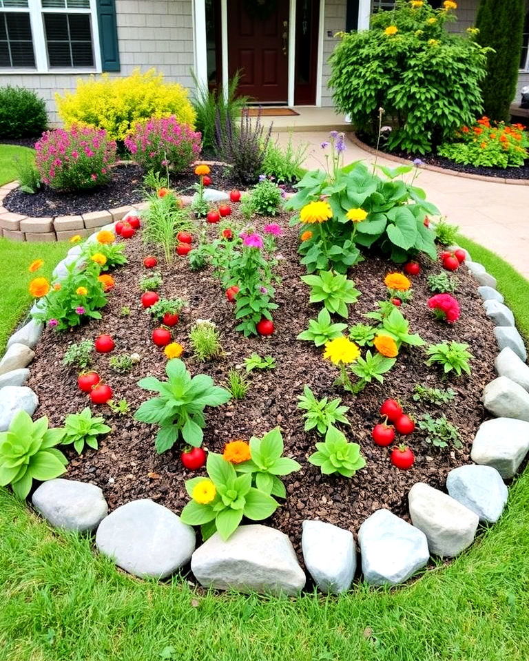 front yard edible garden berm - 20 Front Yard Berm Ideas