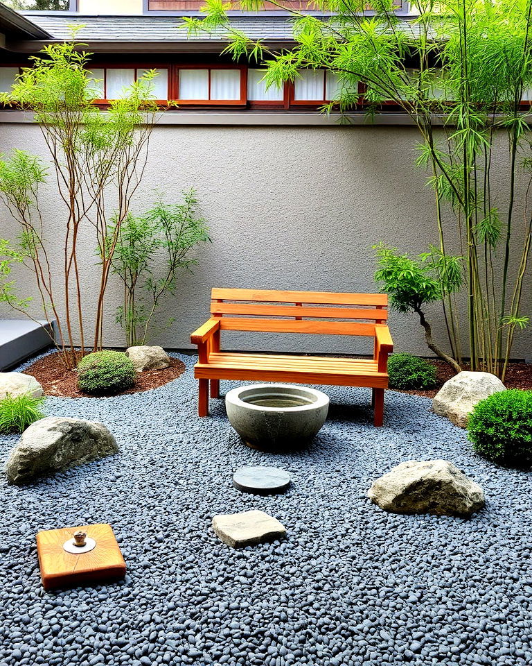 front yard japanese zen garden sitting area - 25 Front Yard Sitting Area Ideas