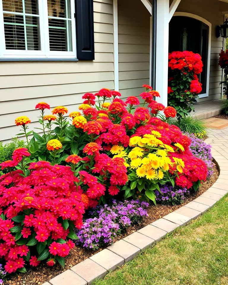 front yard mixed lantana flower beds - 15 Front Yard Lantana Landscaping Ideas