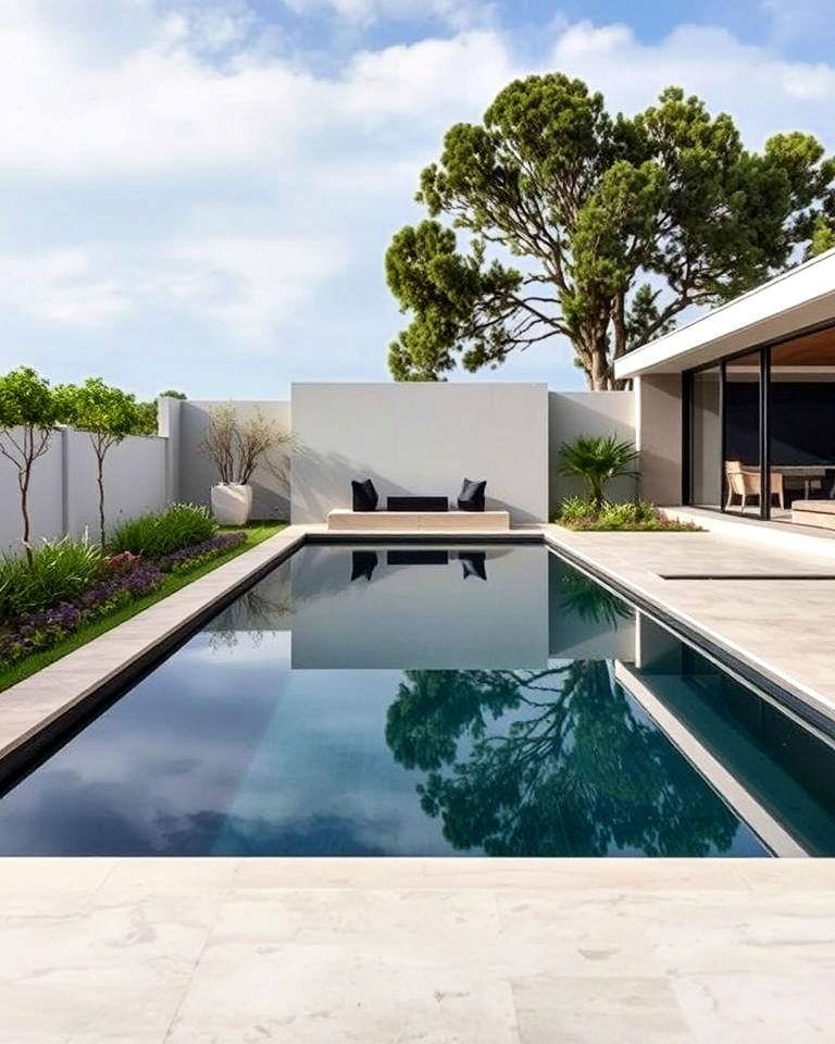front yard reflective serenity pool - 15 Front Yard Pool Ideas