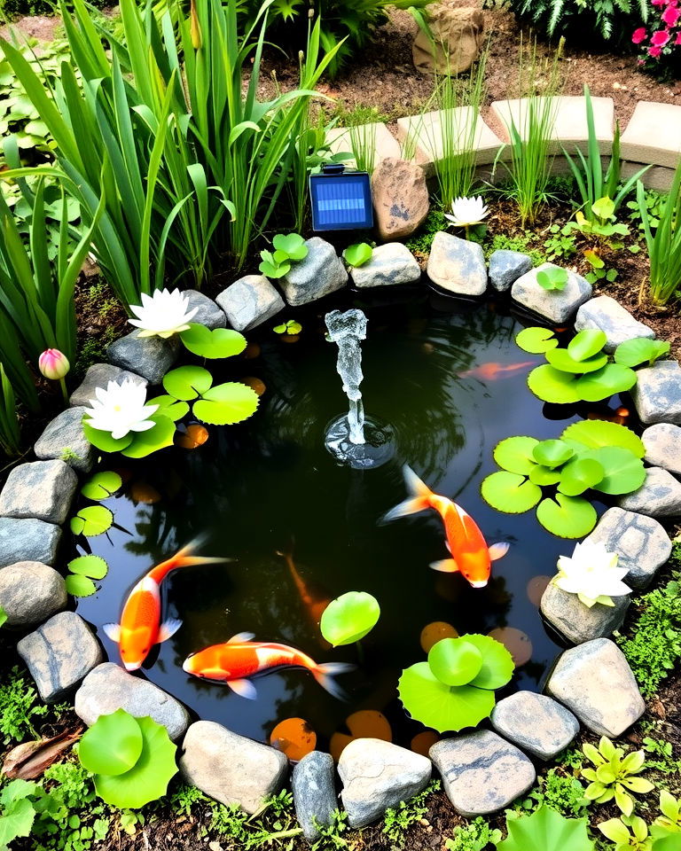 front yard serene water garden - 15 Front Yard Pond Ideas