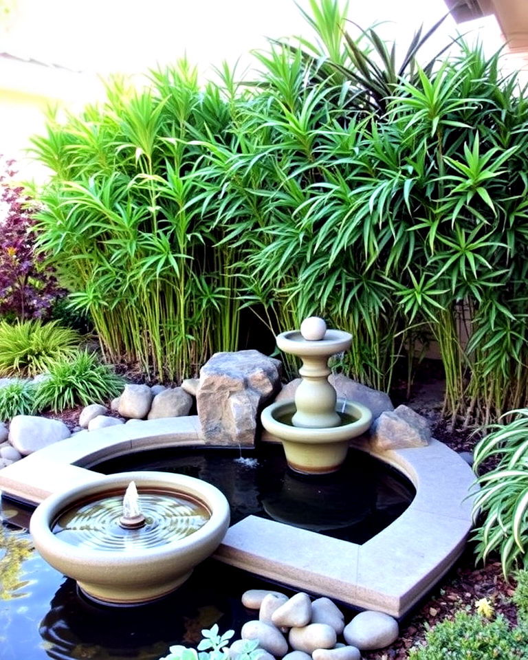 front yard water features with plant screens - 25 Front Yard Privacy Landscaping Ideas