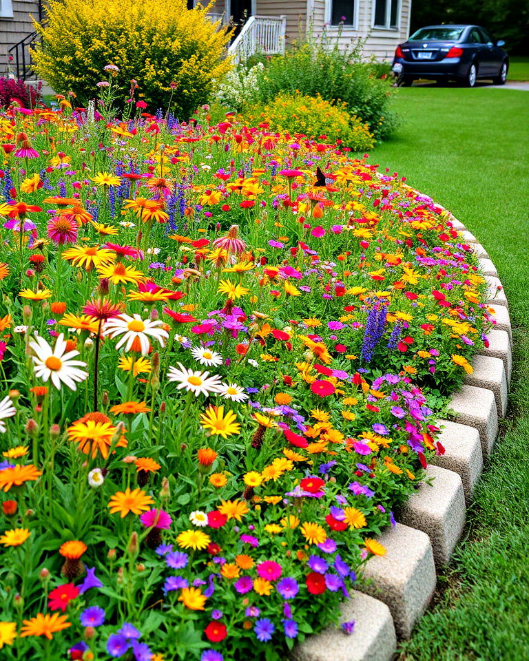 front yard wildflower berm - 20 Front Yard Berm Ideas