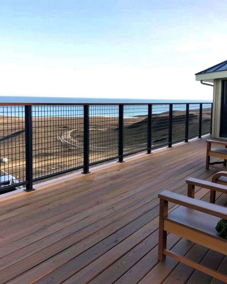 full height hog wire panels deck railing - 15 Hog Wire Deck Railing Ideas