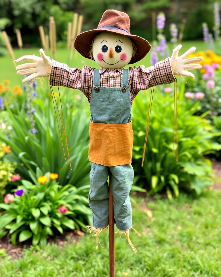 fun diy puppet scarecrow - 15 Garden Scarecrow Ideas