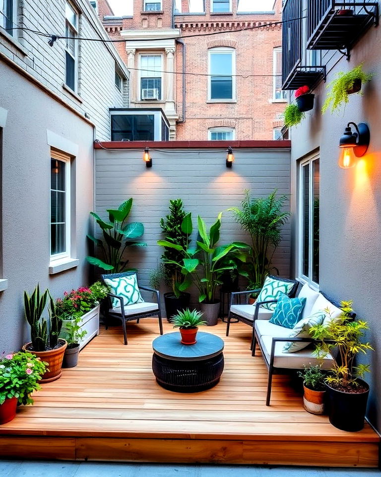 functional small courtyard deck - 25 Platform Deck Ideas
