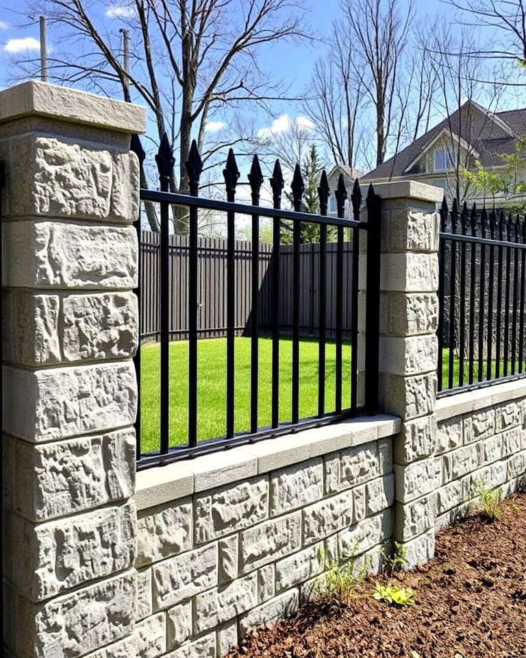 functional textured concrete block wall functional textured concrete block wall - 15 Concrete Block Fence Ideas