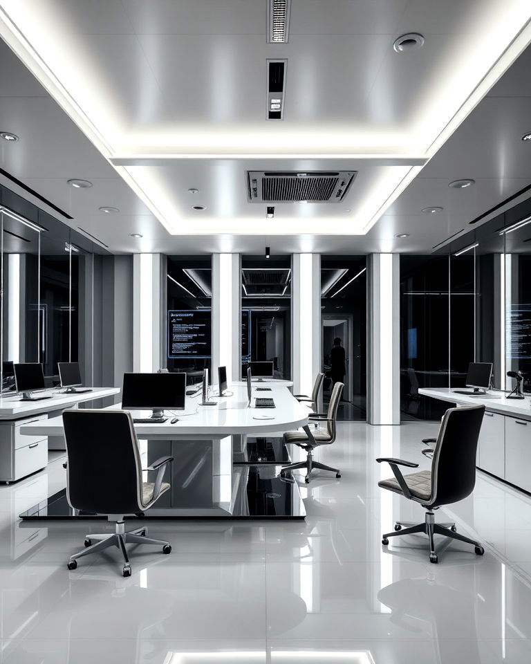futuristic design office interior - 25 Office Interior Design Ideas