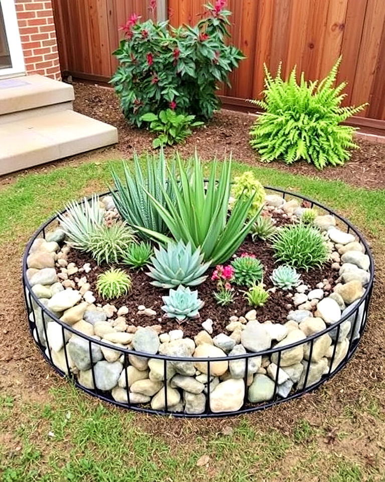 gabion ring garden bed - 15 Round Garden Bed Ideas