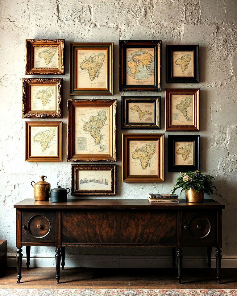 gallery walls with ornate frames - 20 Old World Interior Design Ideas