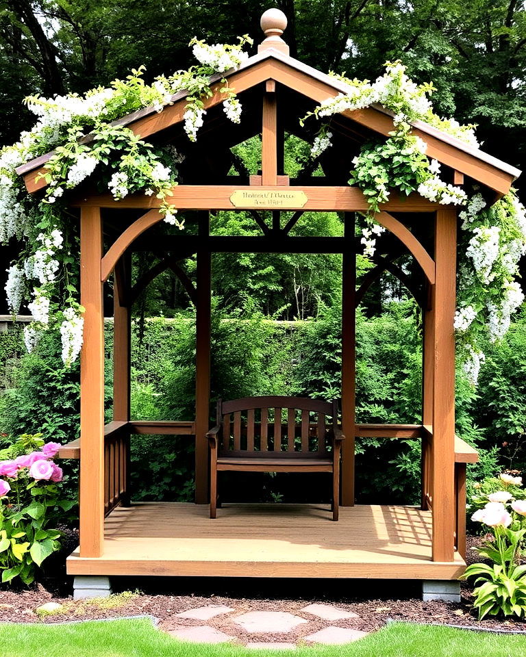 garden gazebo dedication - 30 Memorial Garden Ideas