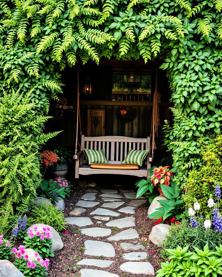 garden into hidden nook - 15 Woodland Garden Ideas