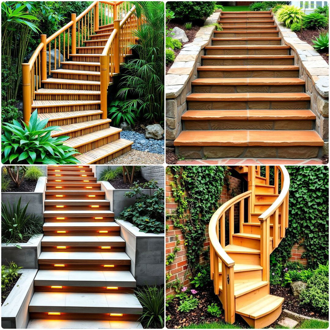garden stairs ideas