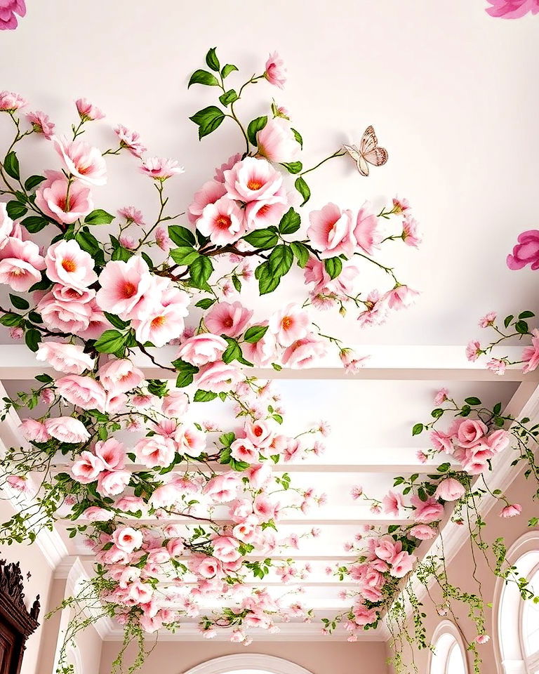 garden trellis ceiling mural - 25 Ceiling Murals