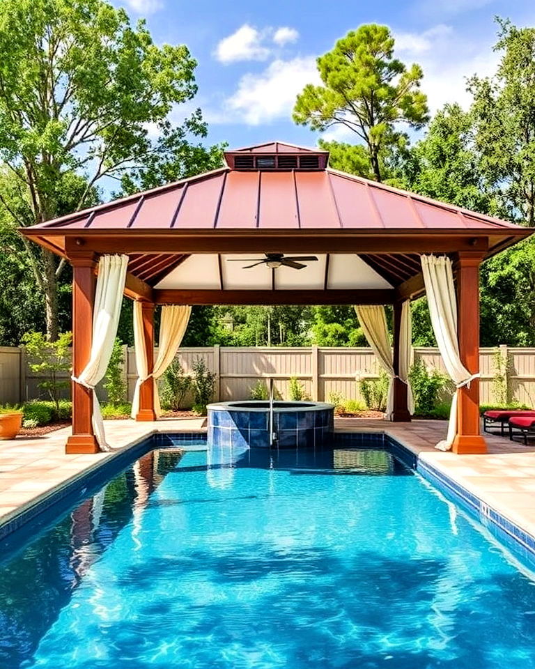 gazebo style pool canopy gazebo style pool canopy - 20 Pool Canopy Ideas