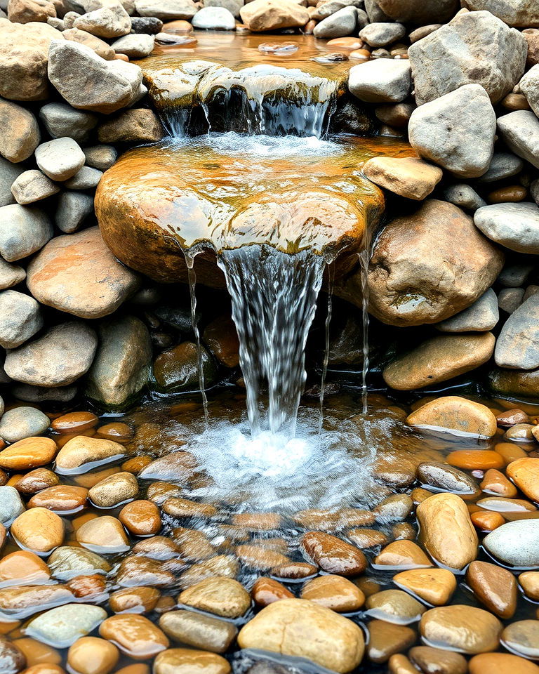 gentle ripples over river stones - 15 Waterfall With Rocks