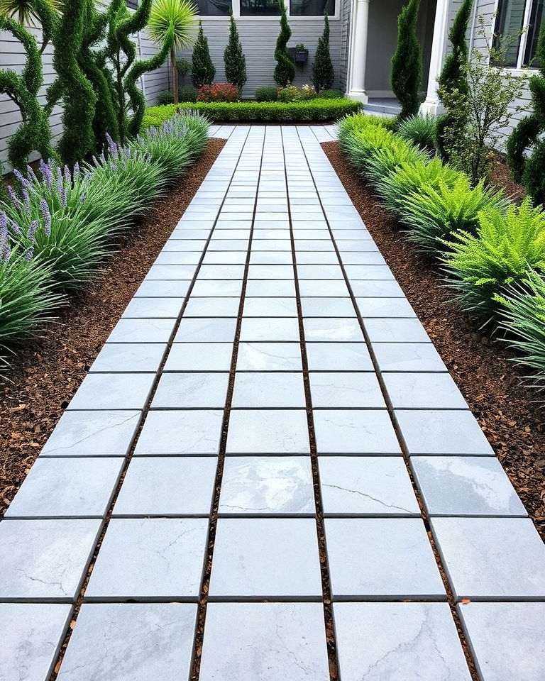 geometric bluestone pavers walkway - 20 Bluestone Walkway Ideas