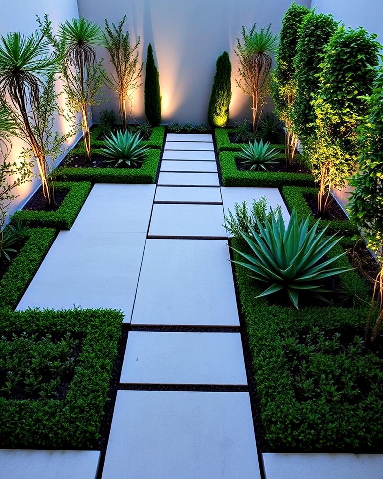 geometric sunken garden - 15 Sunken Garden Ideas