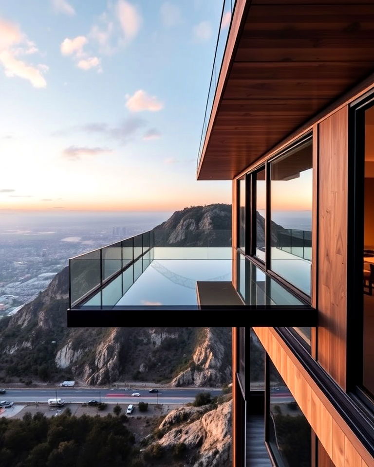 glass floor cantilever balcony - 15 Cantilever Balcony Ideas
