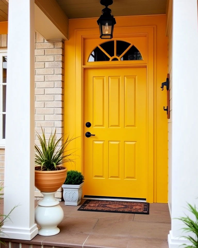 goldenrod mid century front door - 25 Mid Century Front Door Colors