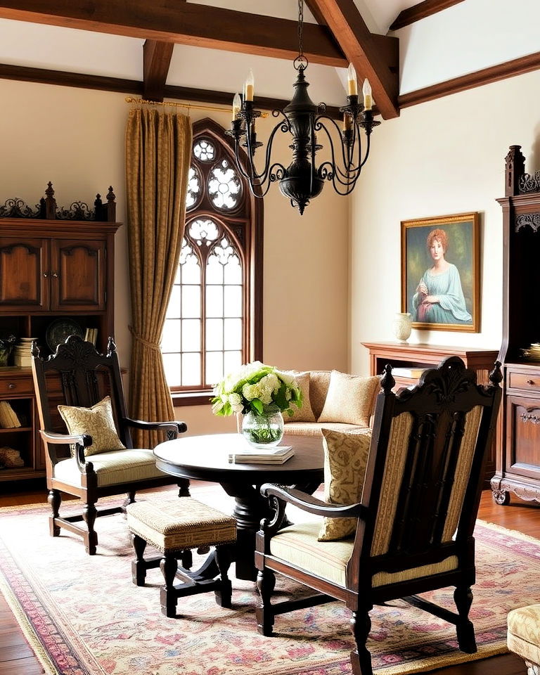 gothic style furniture for house interior - 25 Tudor Style House Interior Ideas