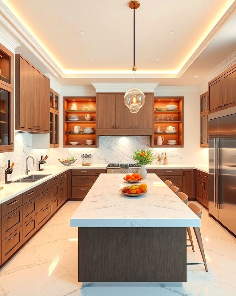 gourmet kitchens villa interior design - 15 Villa Interior Design Ideas