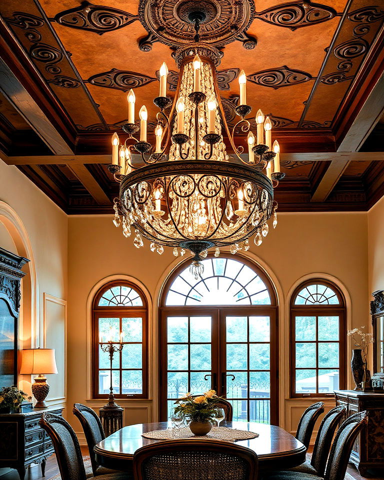 grand chandeliers offer a stunning focal point - 20 Old World Interior Design Ideas