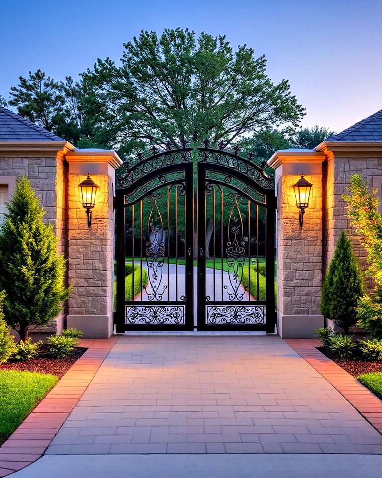grand entry gates front yard landscaping - 15 Large Front Yard Landscaping Ideas
