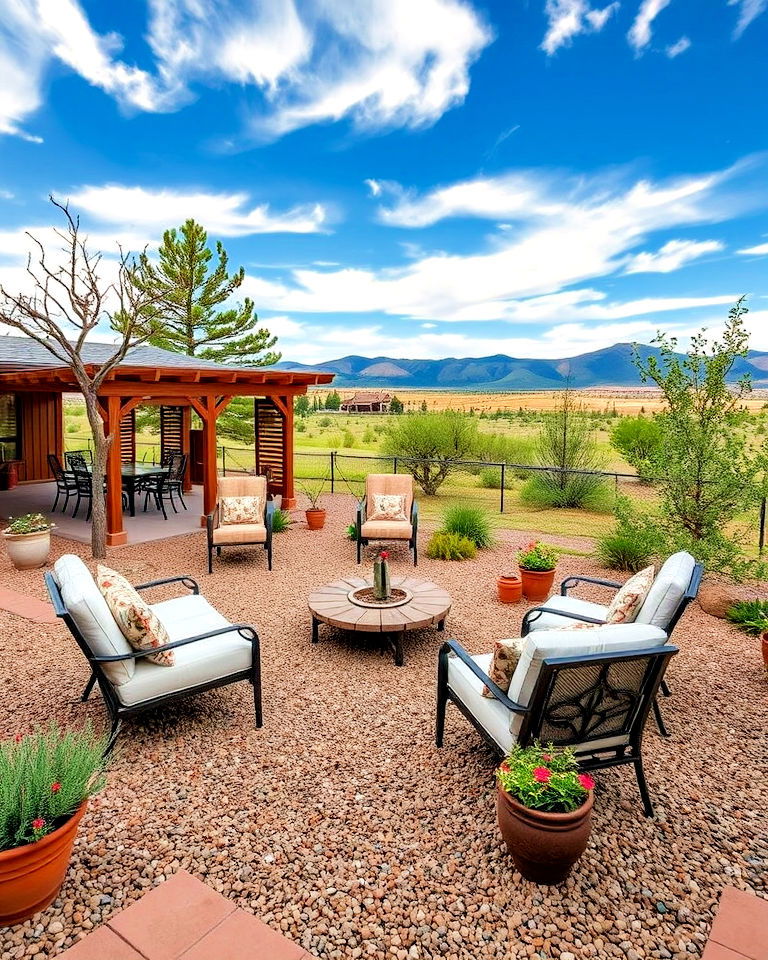 gravel patio spaces colorado landscaping - 25 Colorado Landscaping Ideas