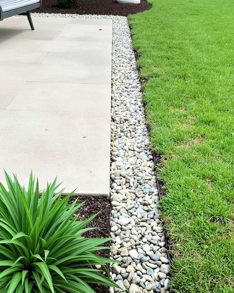 gravel trench edging - 20 Patio Edging Ideas